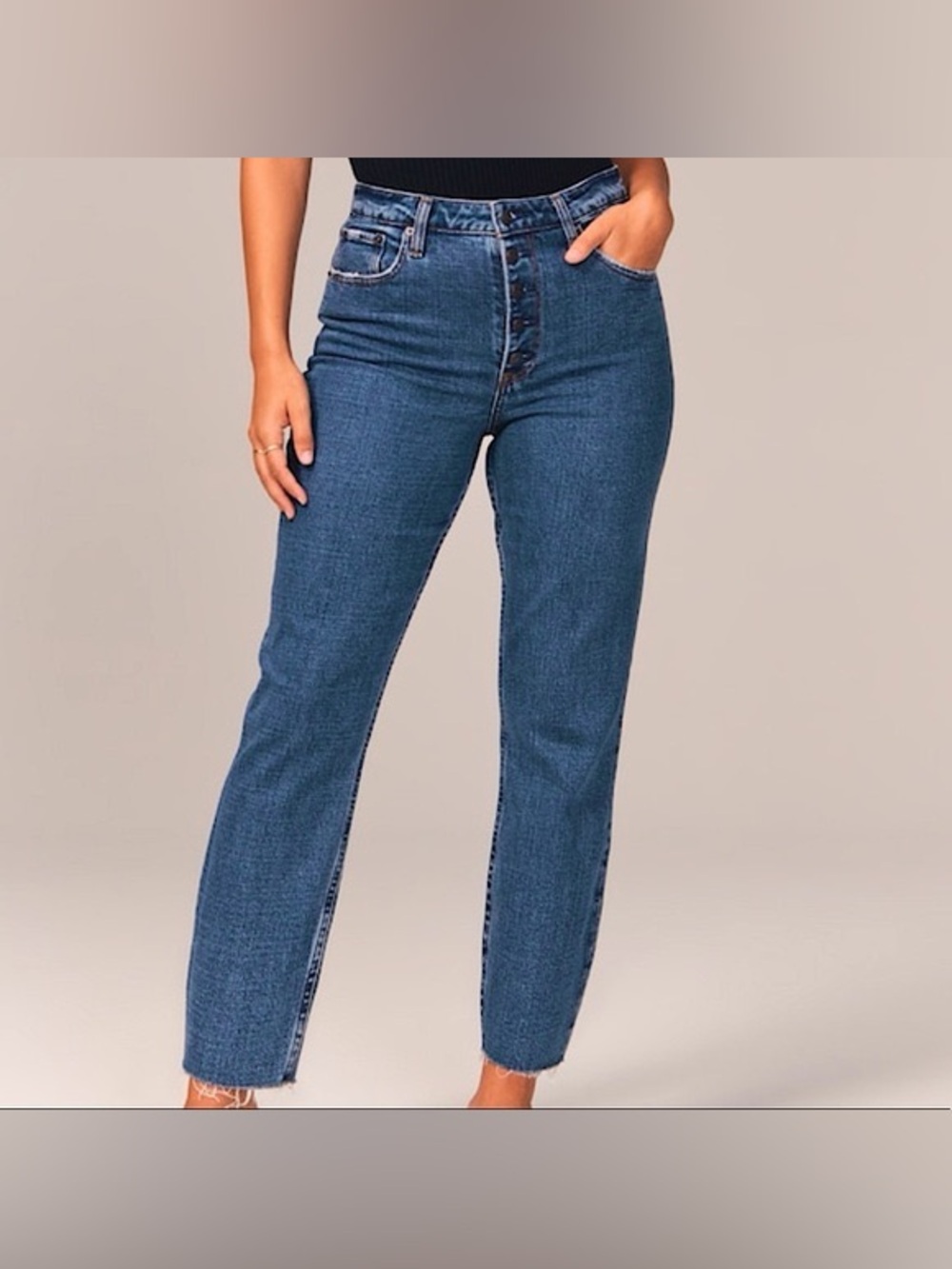 Abercrombie & Fitch The Mom High Rise Curve Love Jean Size 26/2L